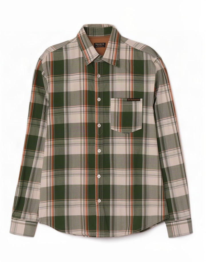 Jack & Jones Ανδρικό φανελένιο πουκάμισο μεγάλο πράσινο καρό βαμβακερό