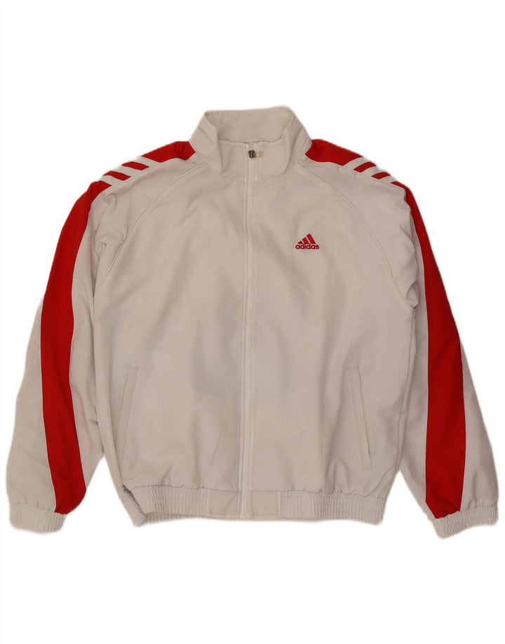 Ανδρική φόρμα Adidas Top Jacket UK 44/46 Large White Colourblock Polyester