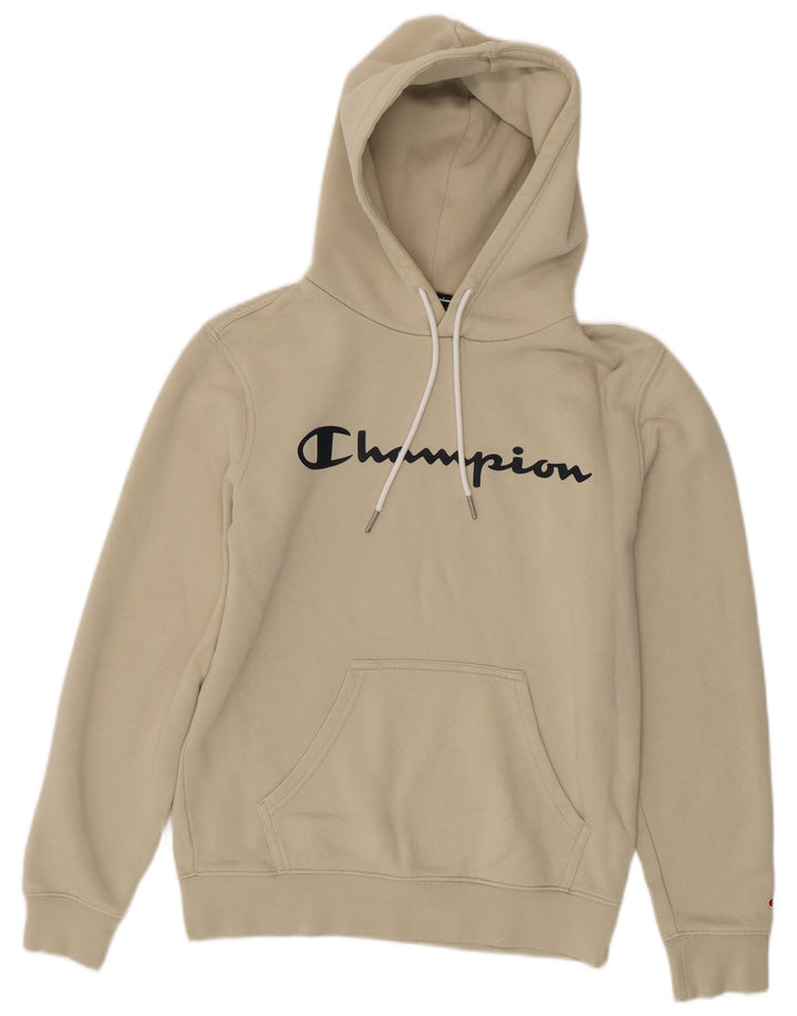 Ανδρικά γραφικά κουκούλα Champion Small Beige
