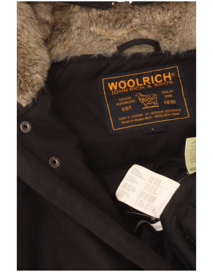 Woolrich γυναικείο μπουφάν με κουκούλα Bomber padded UK 14 Large Black Nylon