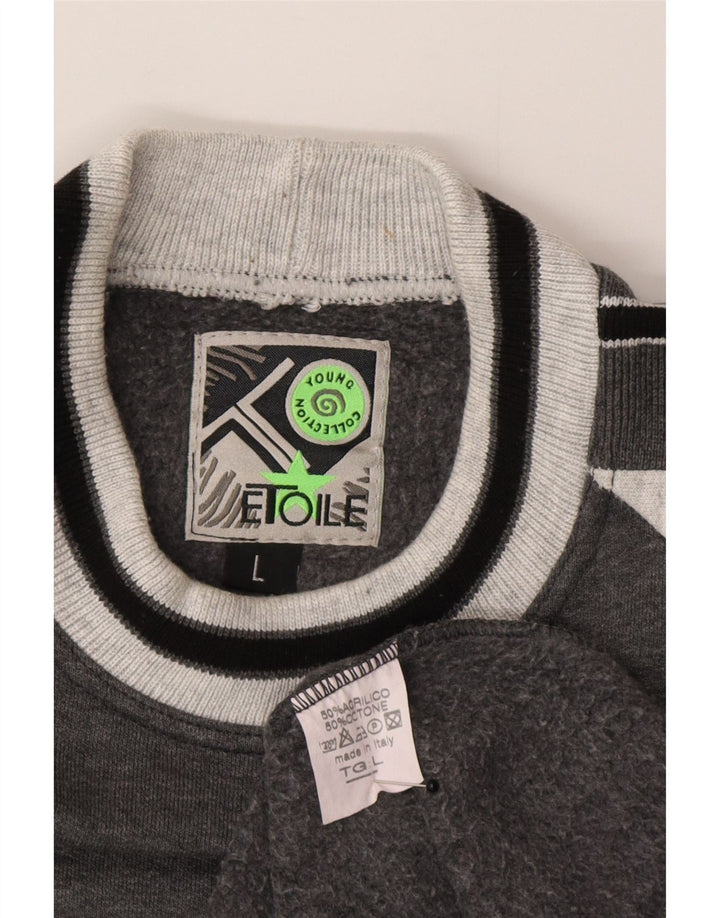 Vintage Ανδρικό Φούτερ Jumper Μεγάλο Γκρι Χρώμα Ακρυλικό