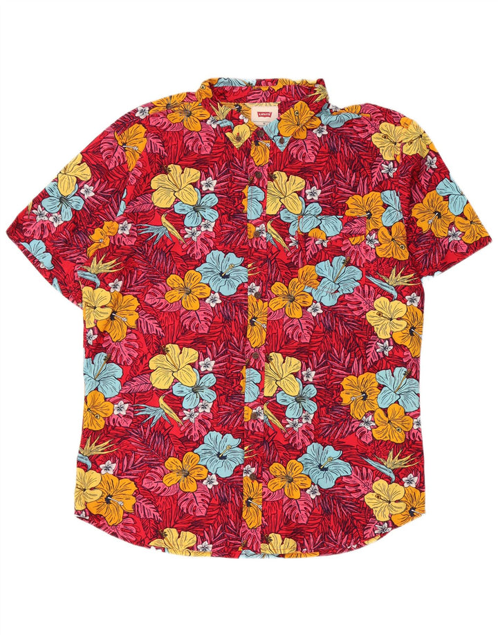 Ανδρικό κοντομάνικο πουκάμισο Levi's XL πολύχρωμο φλοράλ βαμβακερό