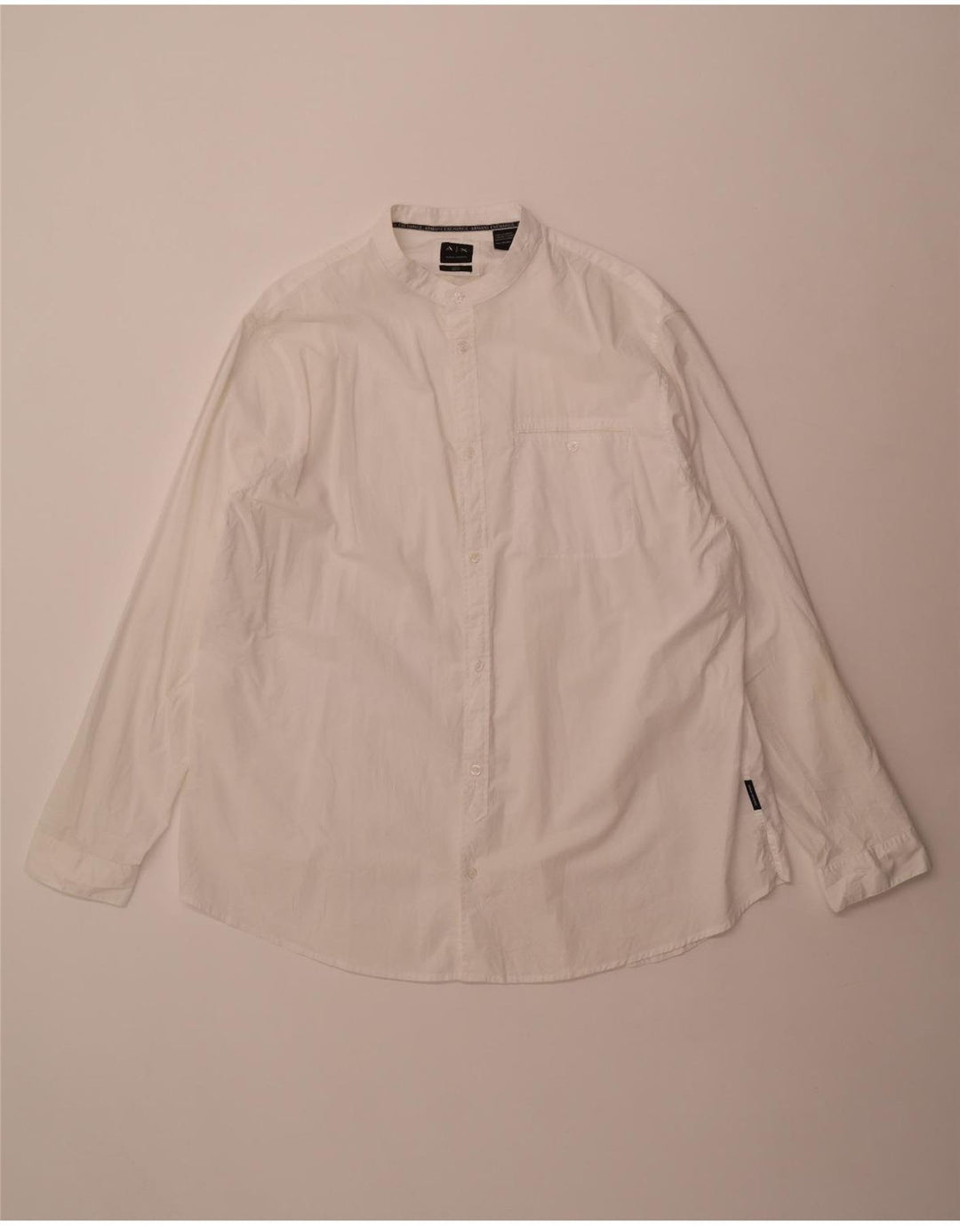 Armani Exchange Ανδρικό πουκάμισο Loose Fit 2XL Λευκό βαμβακερό