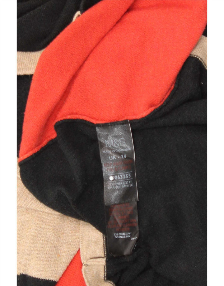 Marks & Spencer Γυναικείο πουλόβερ με λαιμόκοψη UK 14 Medium Orange