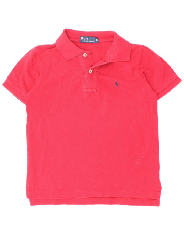 Πόλο Ralph Lauren για αγόρι πουκάμισο 3-4 ετών κόκκινο βαμβακερό