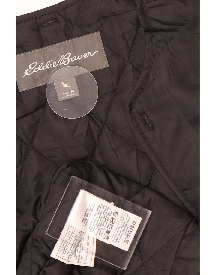 Eddie Bauer Γυναικείο Bomber Jacket UK 14 Medium Black Polyester