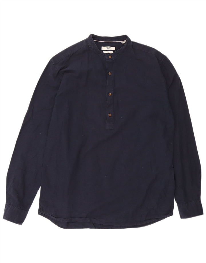 Jack & Jones Ανδρικό πουλόβερ με λεπτή εφαρμογή πουλόβερ με μεγάλο μπλε ναυτικό βαμβακερό