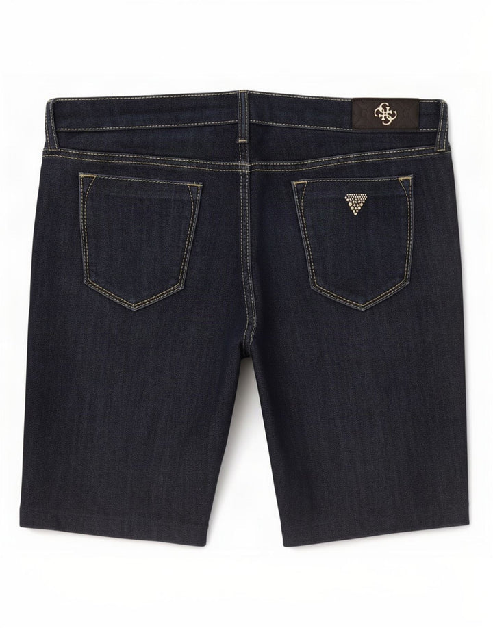 Γυναικείο τζιν σορτς Guess W31 Βαμβακερό μεσαίο Navy Blue