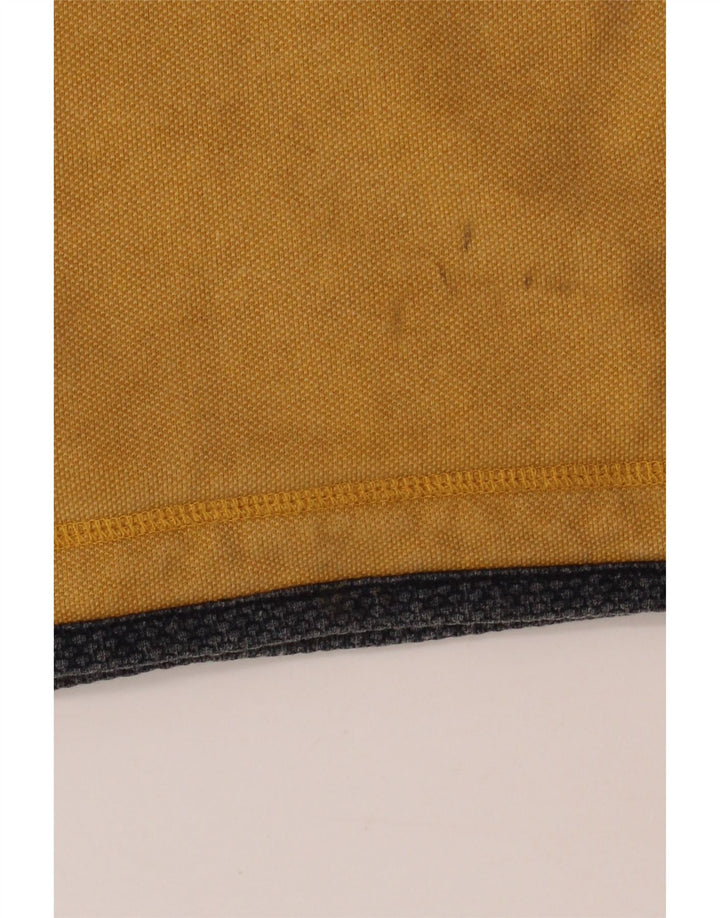 Ανδρικό φούτερ με λαιμόκοψη με φερμουάρ προσώπου 2XL, κίτρινο βαμβακερό