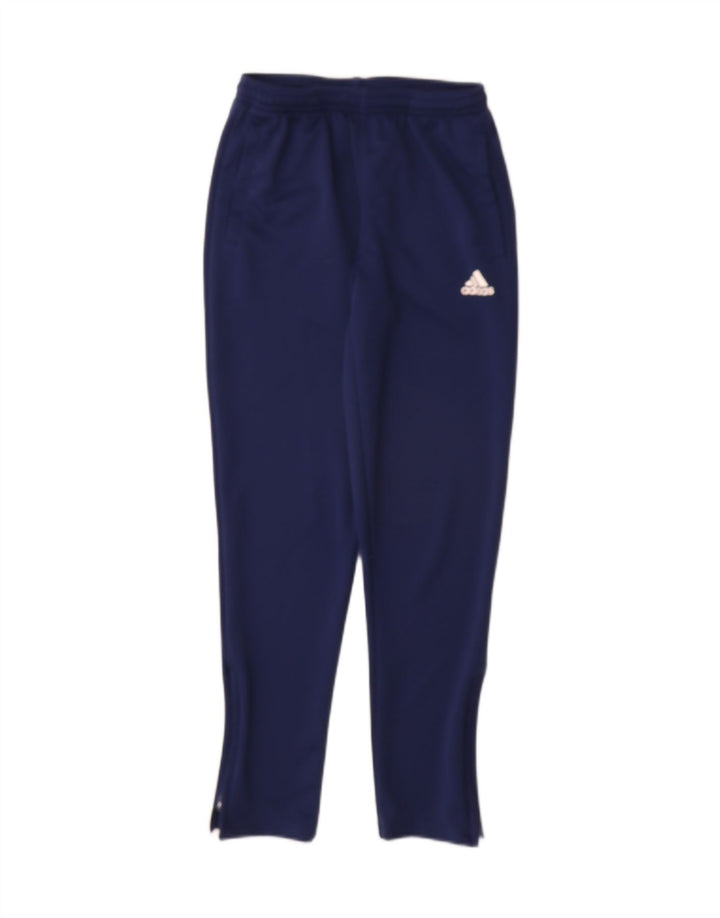 Παντελόνι αθλητικής φόρμας ADIDAS Boys Climalite 11-12 ετών Navy Blue Polyester