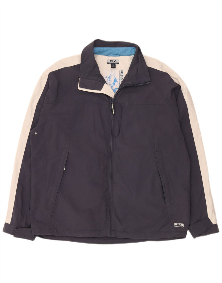 Ανδρικό μπουφάν FILA Windbreaker IT 50 Large Navy Blue Colorblock Polyamide