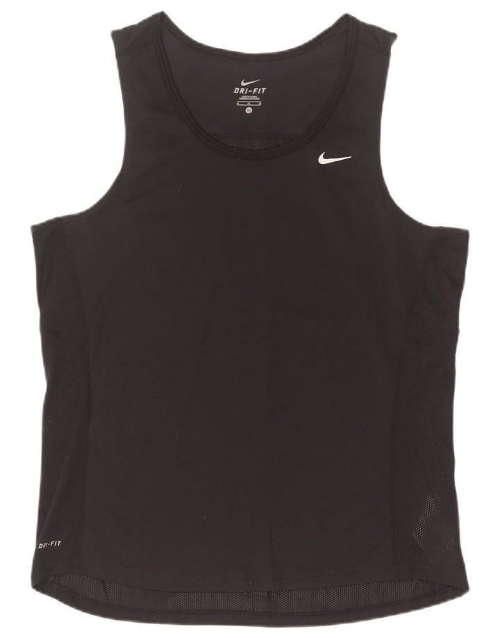 Ανδρικό γιλέκο Nike Dri Fit, μεσαίο μαύρο πολυεστέρας