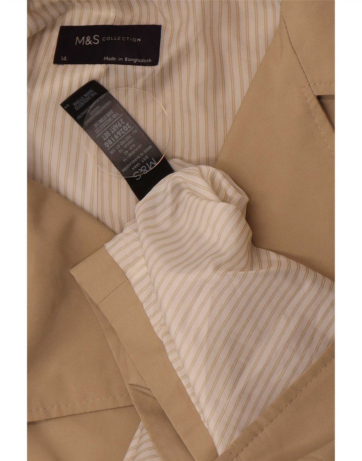Marks & Spencer Γυναικεία καμπαρντίνα UK 14 Large Beige Polyester