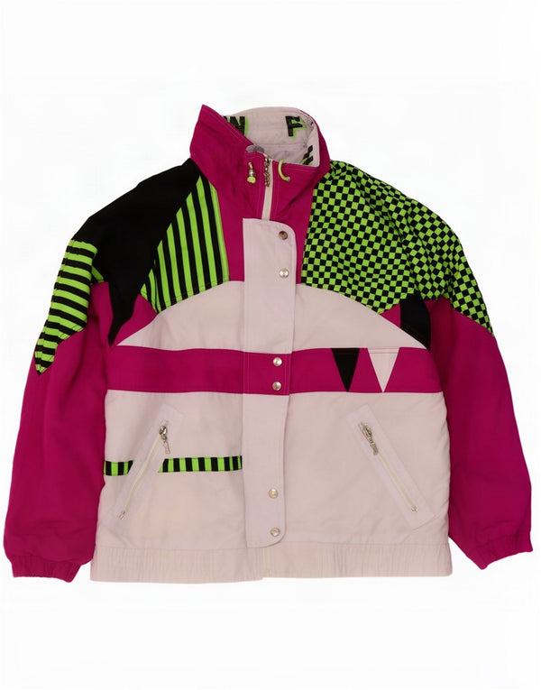 Rodeo Womens By C&A Ski Jacket EU 38 Medium White Colourblock Polyester