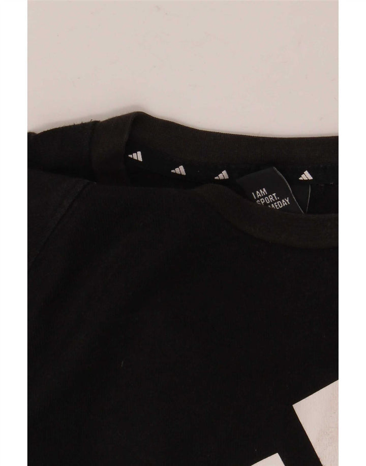 Ανδρικό γραφικό T-Shirt Adidas Top Medium Μαύρο