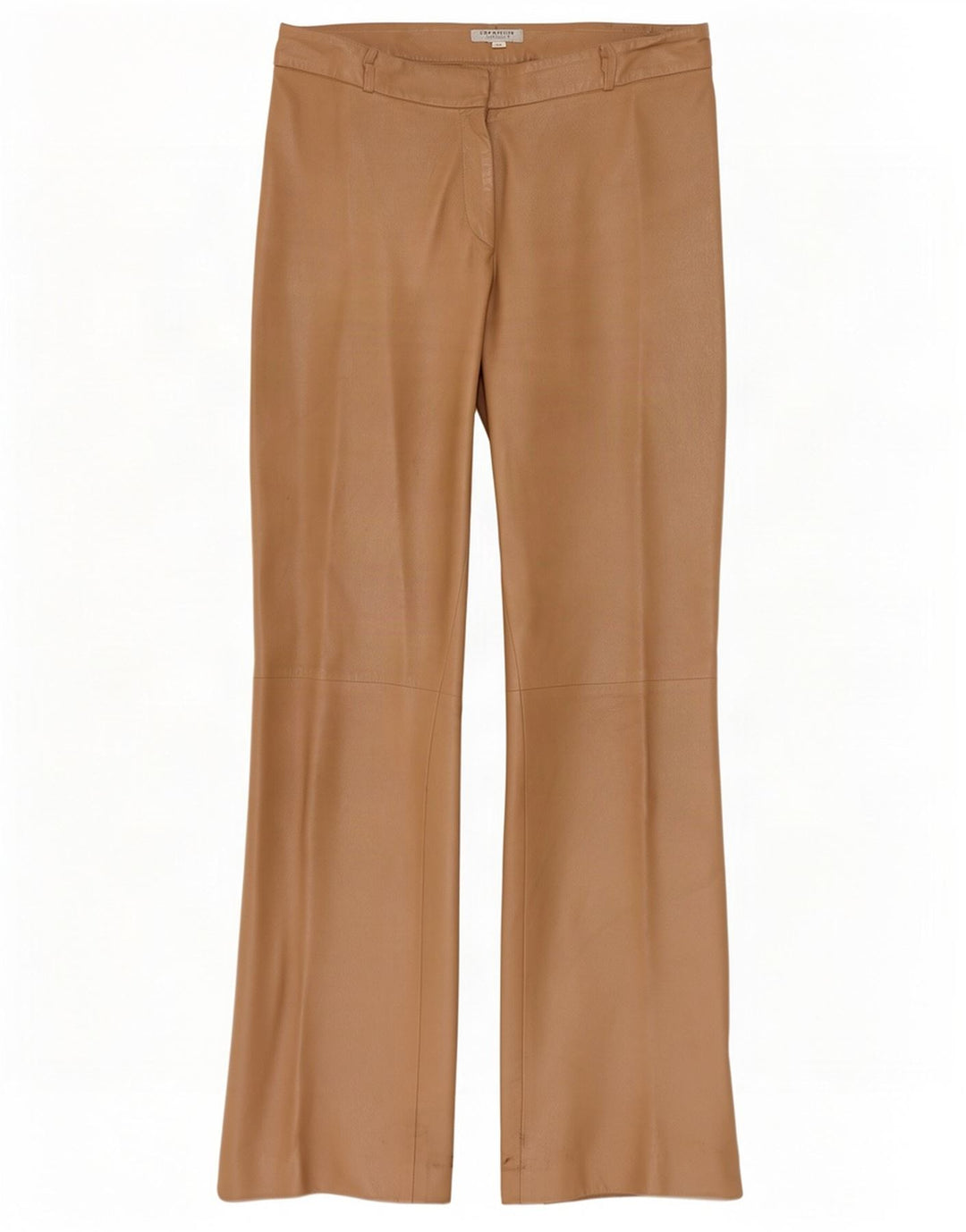 Γυναικείο δερμάτινο παντελόνι Conbipel Bootcut IT 46 Large W34 L32 Beige