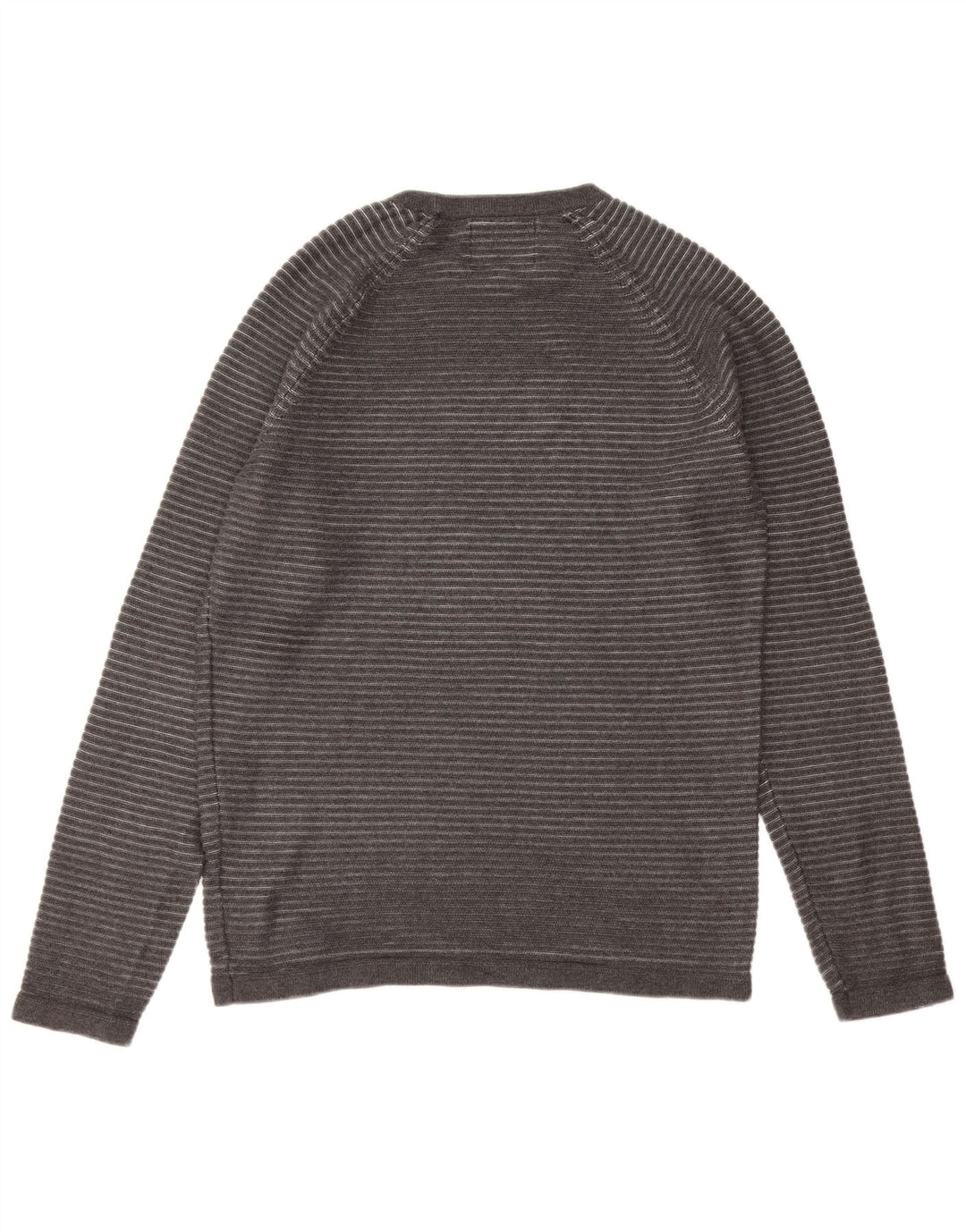 JACK & JONES Ανδρικό πουλόβερ με λαιμόκοψη με μεγάλη γκρι ρίγα