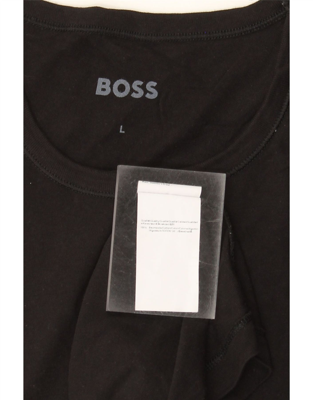 Ανδρικό T-Shirt Hugo Boss Top μεγάλο μαύρο βαμβακερό