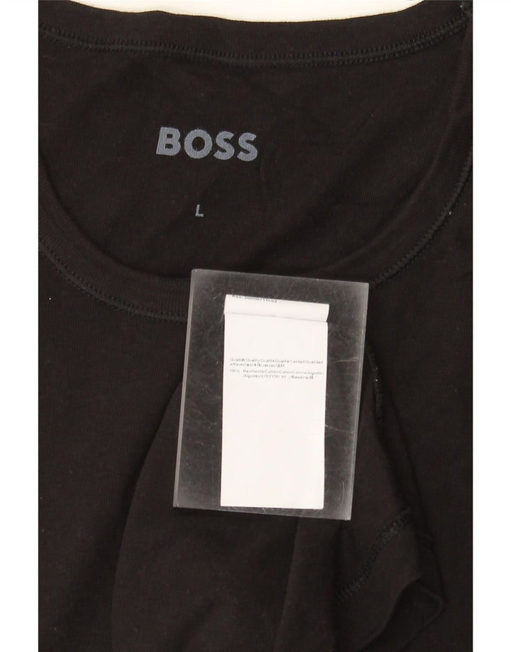 Ανδρικό T-Shirt Hugo Boss Top μεγάλο μαύρο βαμβακερό