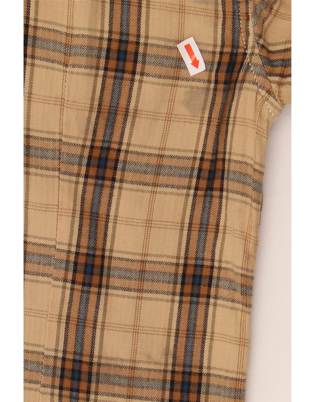 Ανδρικό φανελένιο πουκάμισο Guess Small Beige Check Cotton