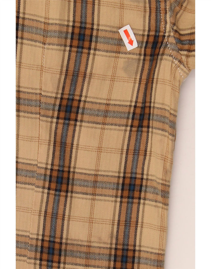 Ανδρικό φανελένιο πουκάμισο Guess Small Beige Check Cotton