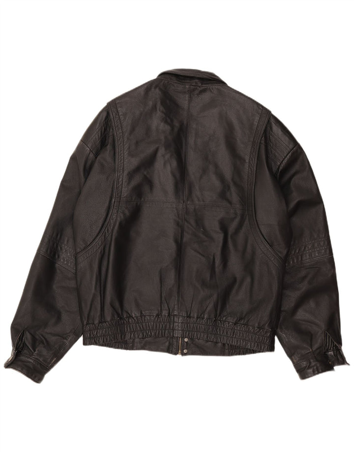 C & A Ανδρικό Δερμάτινο Μπουφάν EU 54 2XL Μαύρο Δερμάτινο