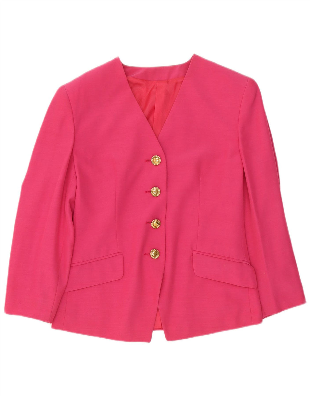 Vintage Γυναικείο Μπουφάν Blazer με 4 Κουμπιά IT 42 Medium Pink Acetate