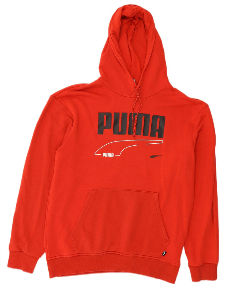 Ανδρικό γραφικό κουκούλα Puma, μικρό κόκκινο βαμβακερό