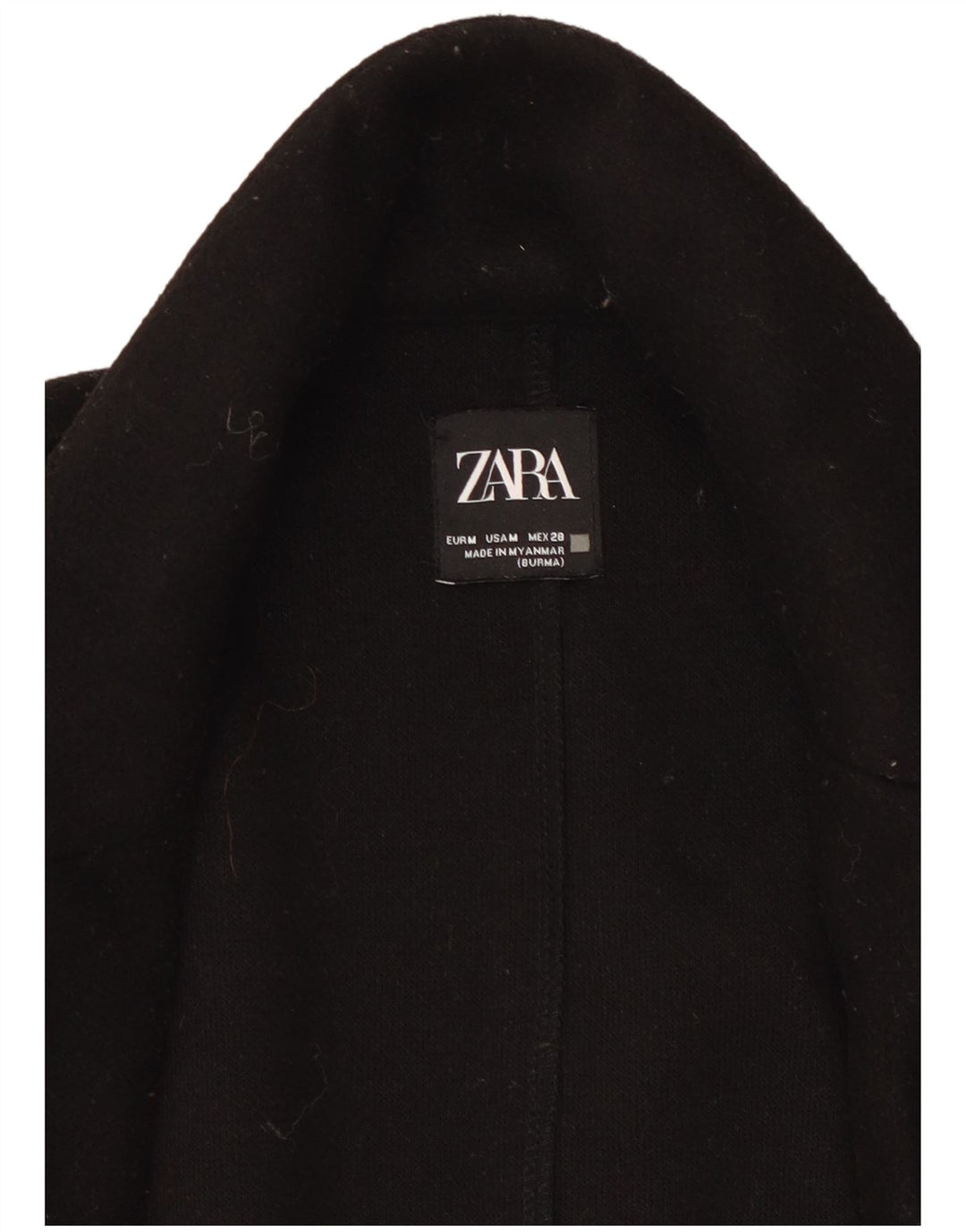 Zara Γυναικείο Ανοιχτό Παλτό UK 14 Μεσαίο Μαύρο