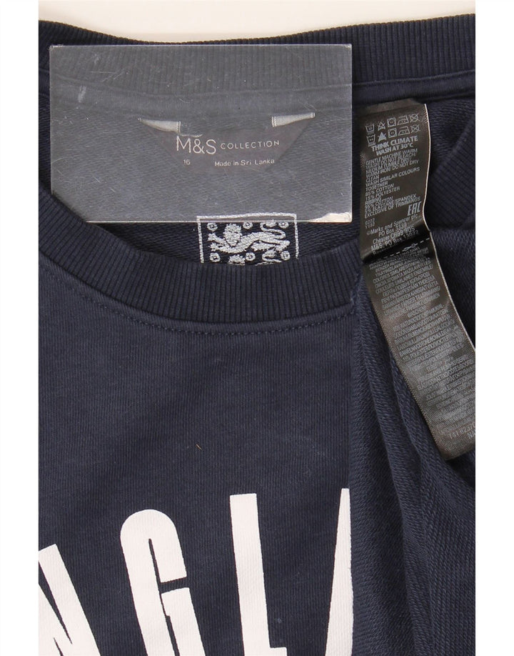 Marks & Spencer Γυναικεία φούτερ Αγγλίας Jumper UK 16 Large Navy Blue
