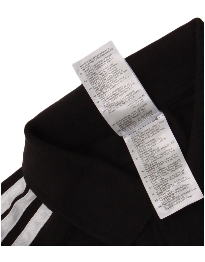 Ανδρικό μπλουζάκι Adidas Polo Μικρό μαύρο βαμβακερό