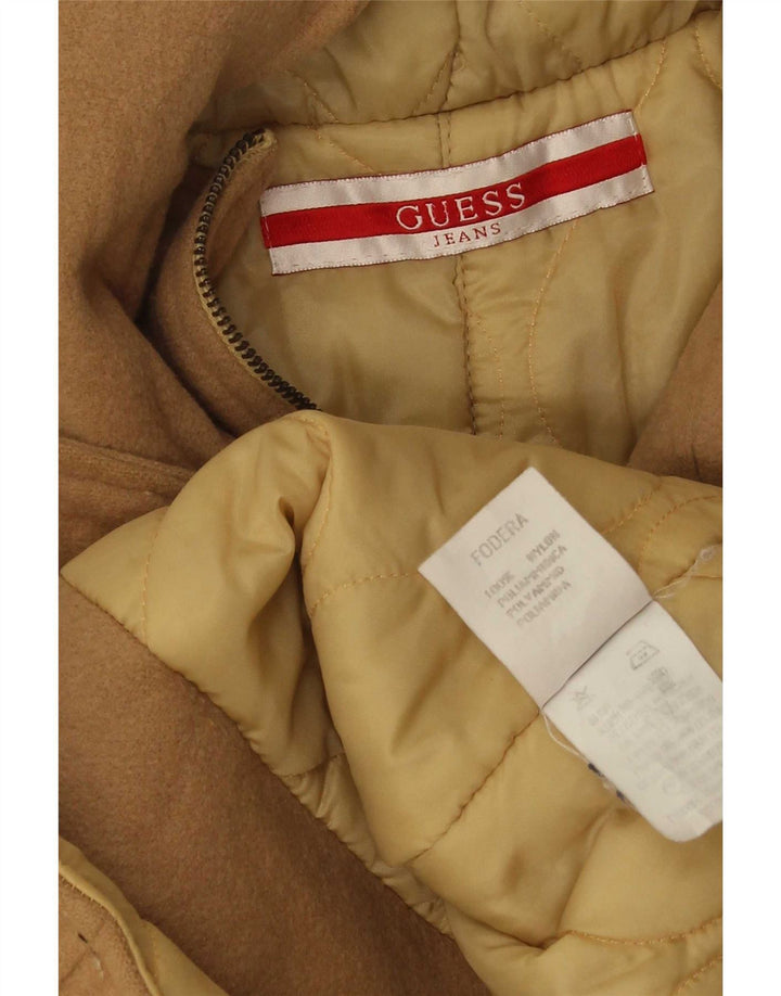 Guess Γυναικείο μπουφάν Parka με κουκούλα UK 14 Μεγάλο μπεζ νάιλον