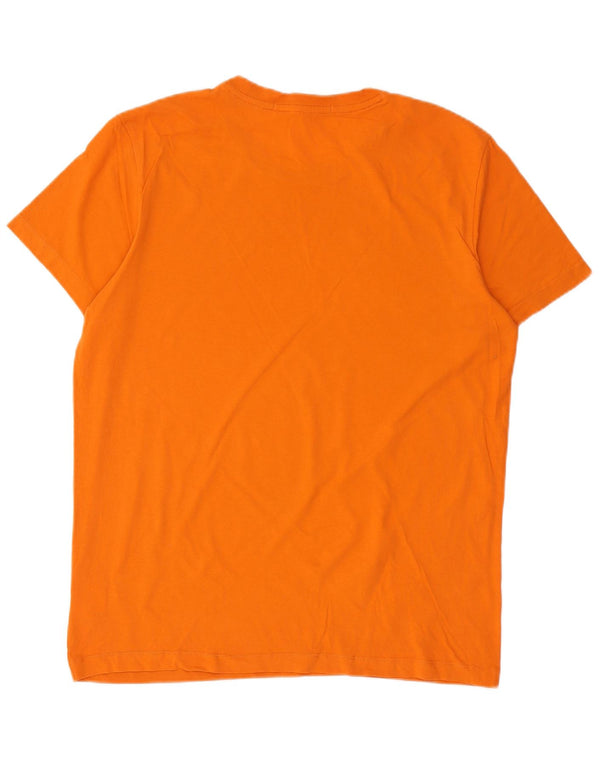 Calvin Klein Jeans Ανδρικό γραφικό T-Shirt Top XL Πορτοκαλί βαμβακερό