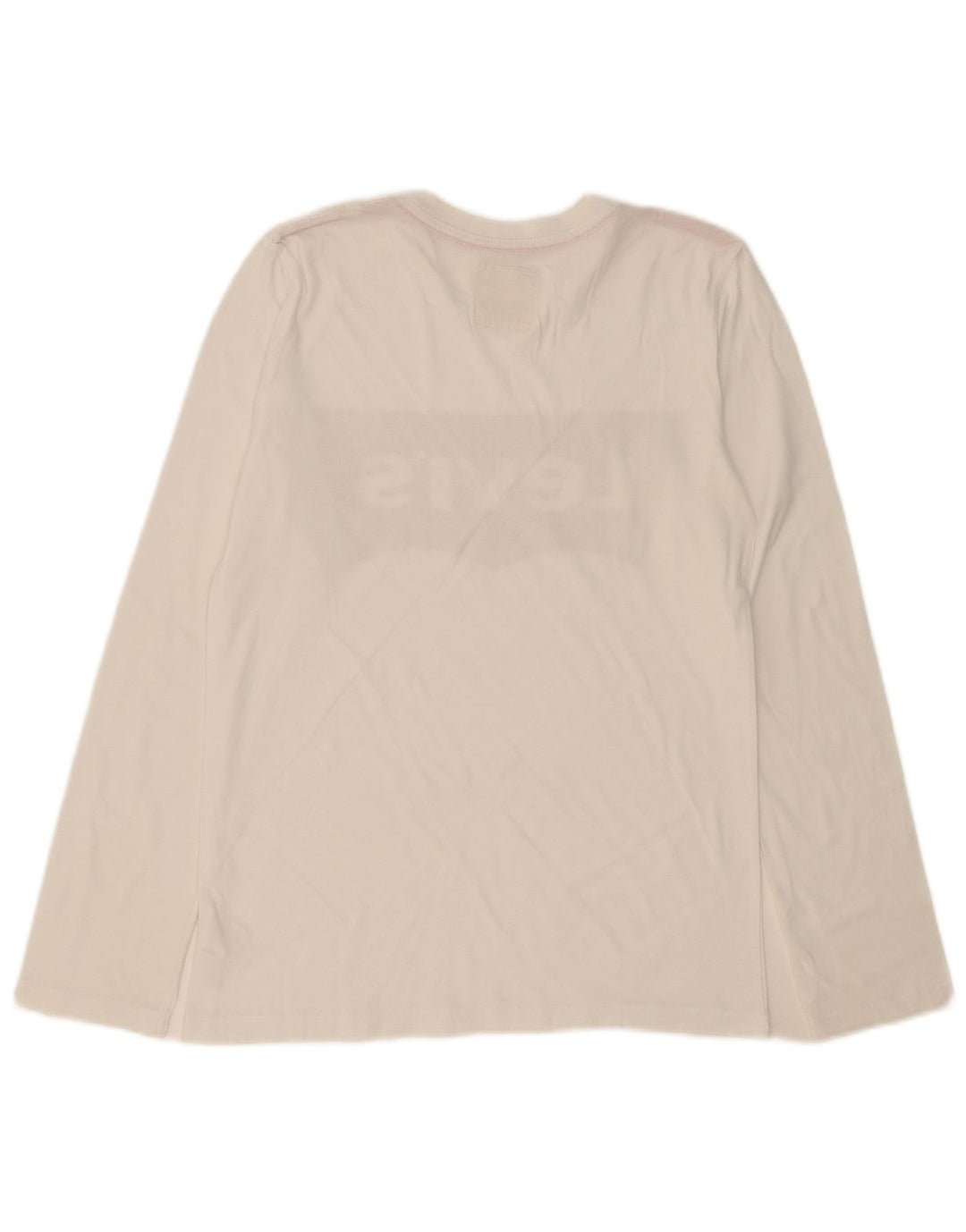 LEVI'S Boys Graphic Top Long Sleeve 13-14 Years White Cotton