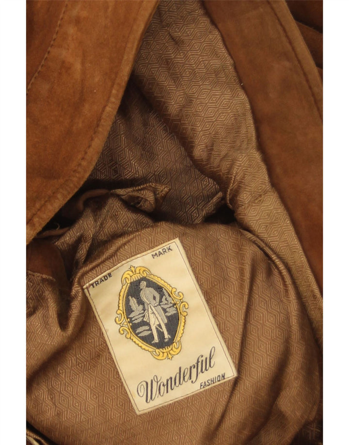 Vintage Ανδρικό Suede Jacket UK 38 Medium Brown