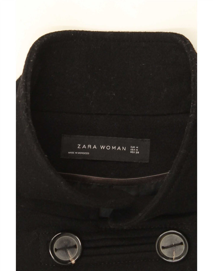 Zara Γυναικείο Παλτό UK 14 Medium Μαύρο
