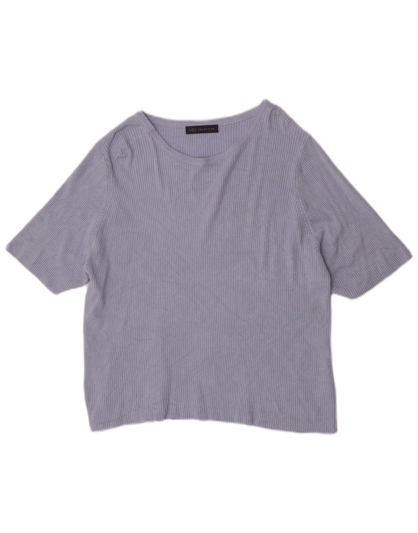 Marks & Spencer Γυναικείο T-Shirt Top UK 24 4XL Blue Viscose