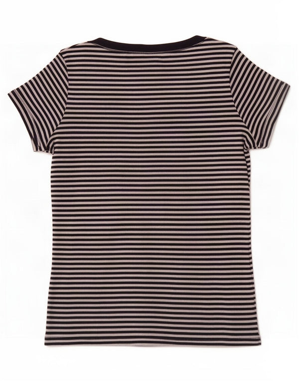 Marks & Spencer Γυναικείο T-Shirt τοπ UK 12 μεσαίου μπλε ναυτικό βαμβακερό ρίγες