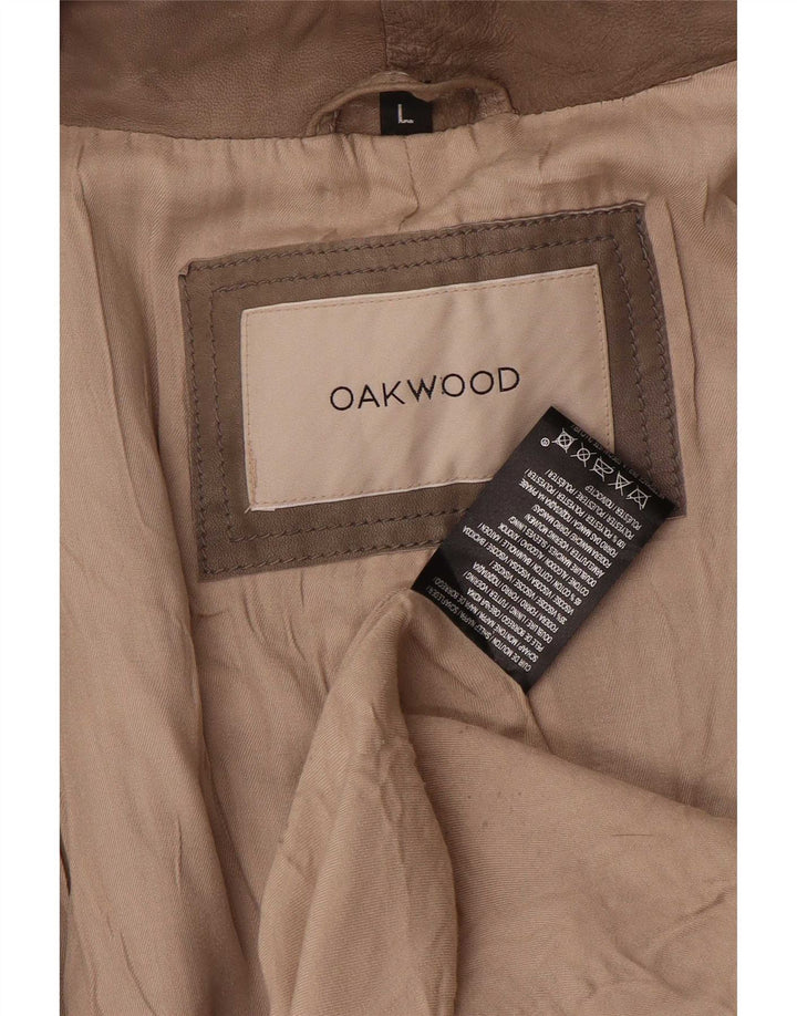 Oakwood Γυναικείο Δερμάτινο Μπουφάν UK 14 Large Grey