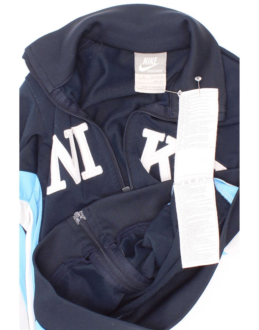 Μπουφάν Nike Boys αθλητική φόρμα 4-5 ετών Small Navy Blue Colourblock
