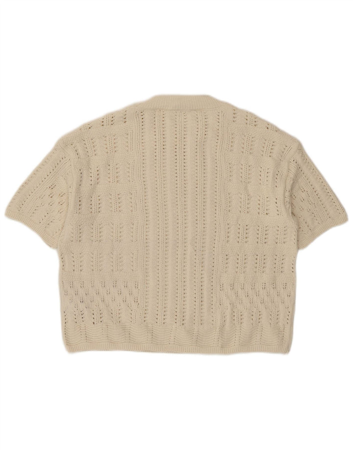 Marks & Spencer Γυναικείο πουλόβερ See Through Crew Neck Jumper UK 14 Medium Be