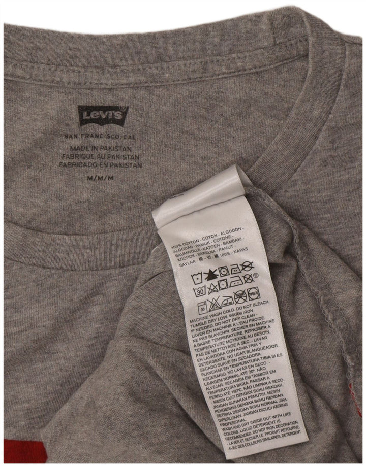 Ανδρικό γραφικό T-Shirt Levi's Top Βαμβακερό με μεσαίο γκρι χρώμα