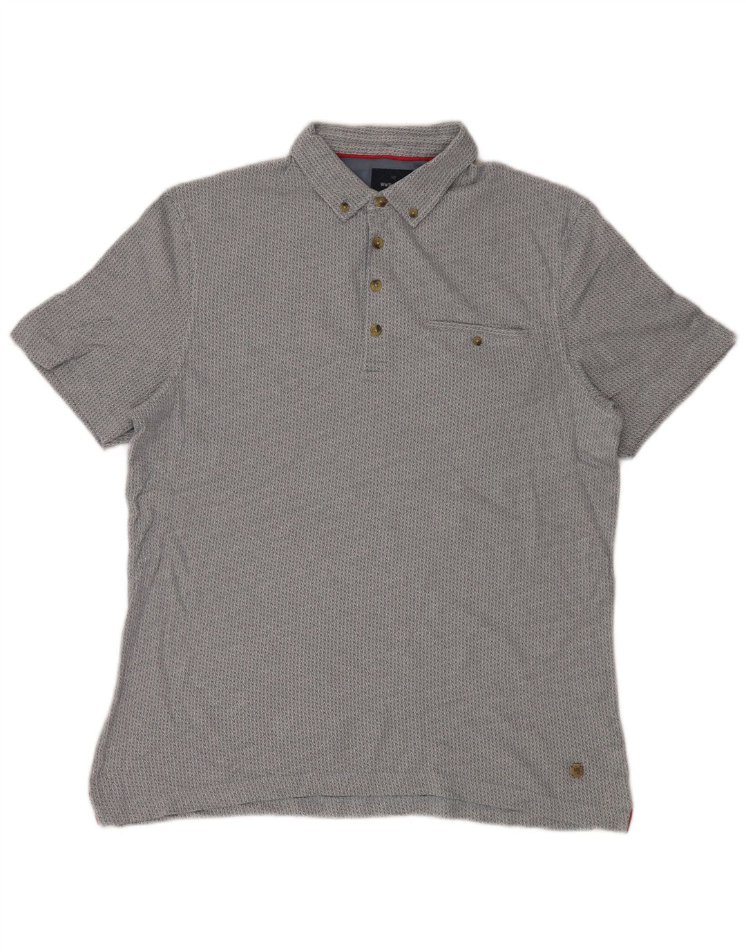 White Stuff Ανδρικό πουκάμισο polo μεγάλο μπλε βαμβακερό Ikat