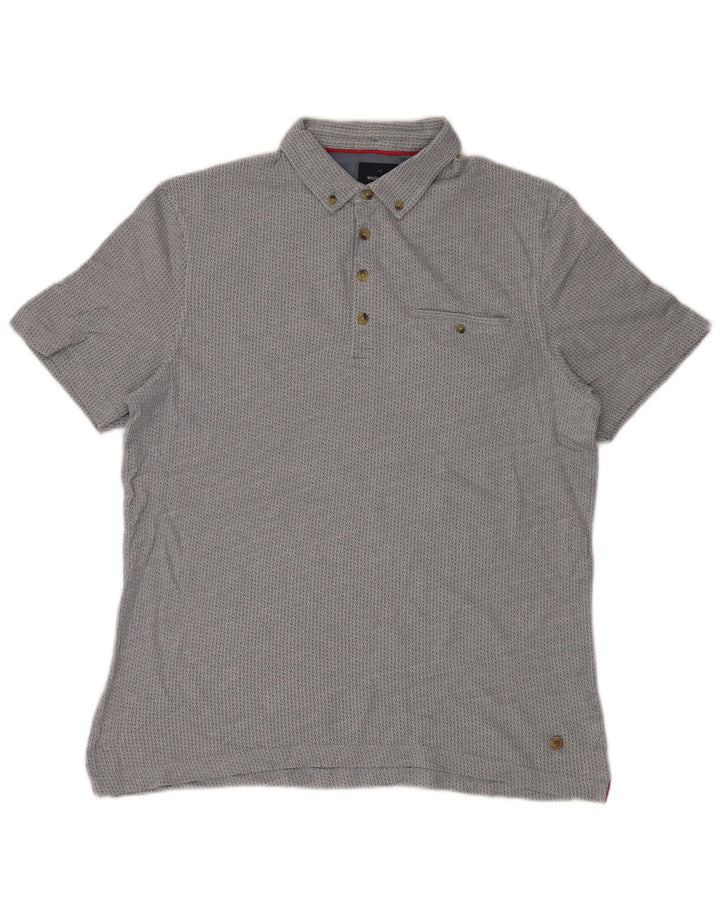 White Stuff Ανδρικό πουκάμισο polo μεγάλο μπλε βαμβακερό Ikat