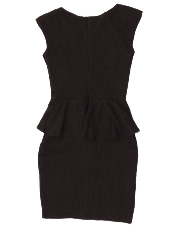 Lipsy Γυναικείο φόρεμα Peplum UK 8 Small Black Polyester