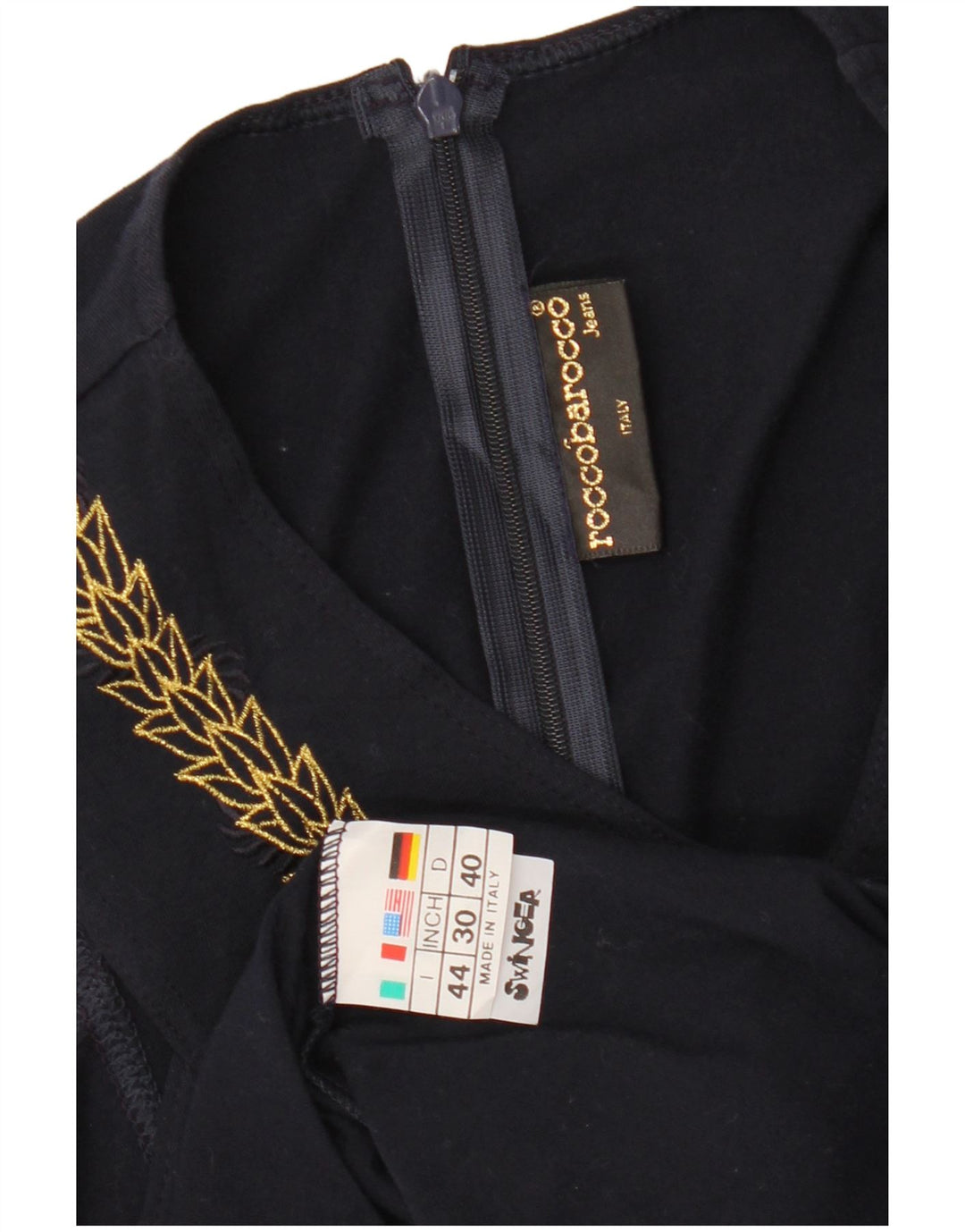 ROCCOBAROCCO Γυναικεία μπλούζα αμάνικη μπλούζα IT 44 Μεσαίο μπλε φλοράλ