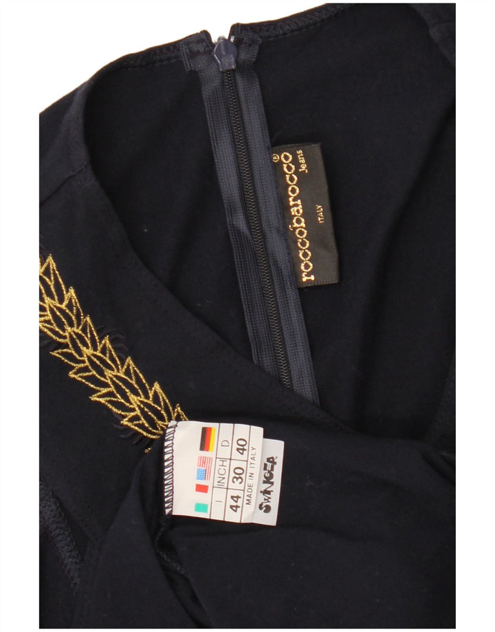 ROCCOBAROCCO Γυναικεία μπλούζα αμάνικη μπλούζα IT 44 Μεσαίο μπλε φλοράλ