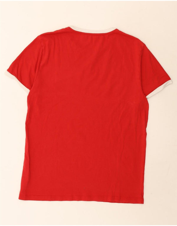 Ανδρικό γραφικό μπλουζάκι Tommy Hilfiger Top Large Red Colourblock Βαμβακερό