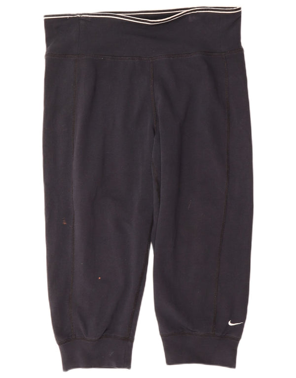 Nike Womens Dri Fit Capri Tracksuit Trousers Joggers UK 14 Medium Navy Blue