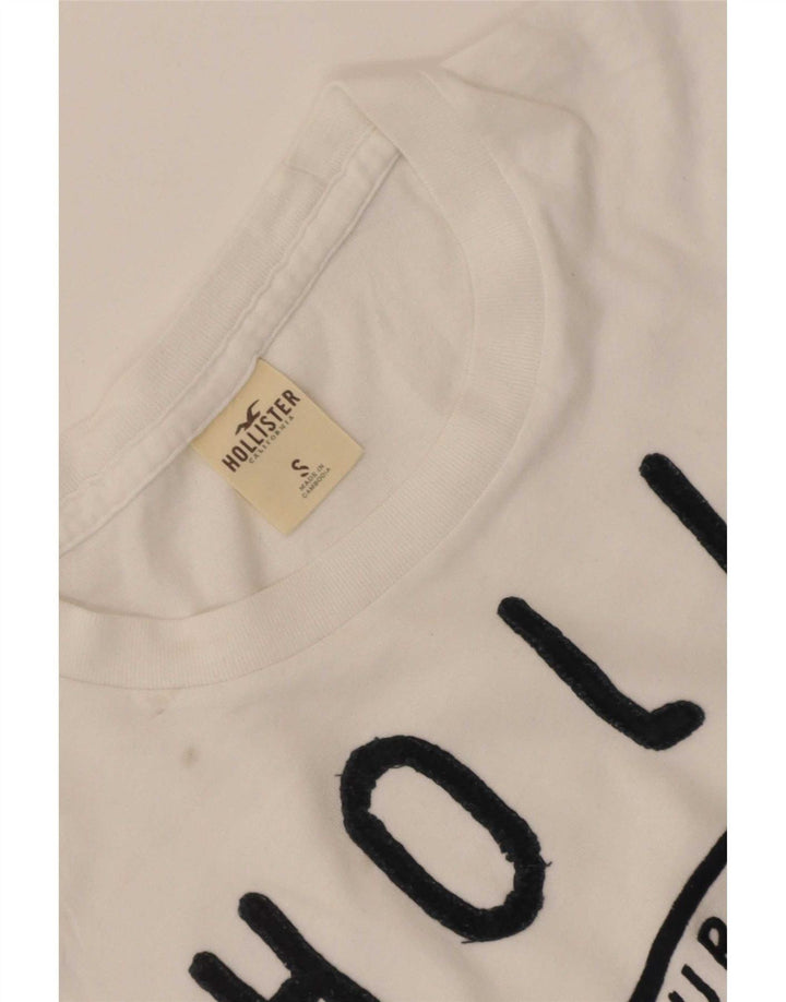 Ανδρικό γραφικό μπλουζάκι Hollister Top Small White